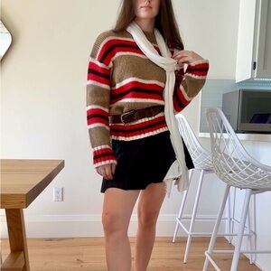 *Fraas White Scarf with Fringe